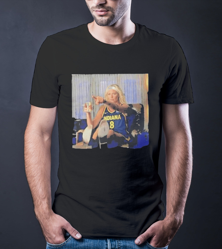 Sophie Cunningham Indiana Number 8 Rick Dalton Leonardo DiCaprio Pointing Scene T-Shirt