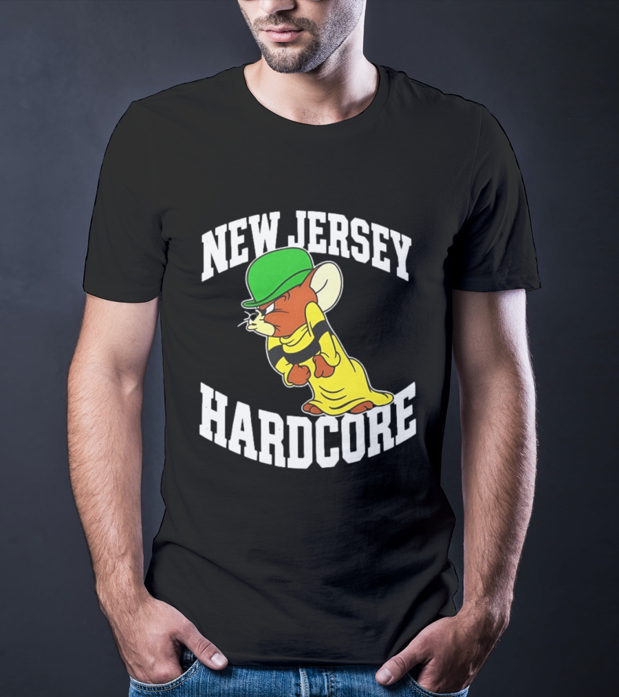 New Jersey Hardcore Jerry Mouse Green Cap T-Shirt