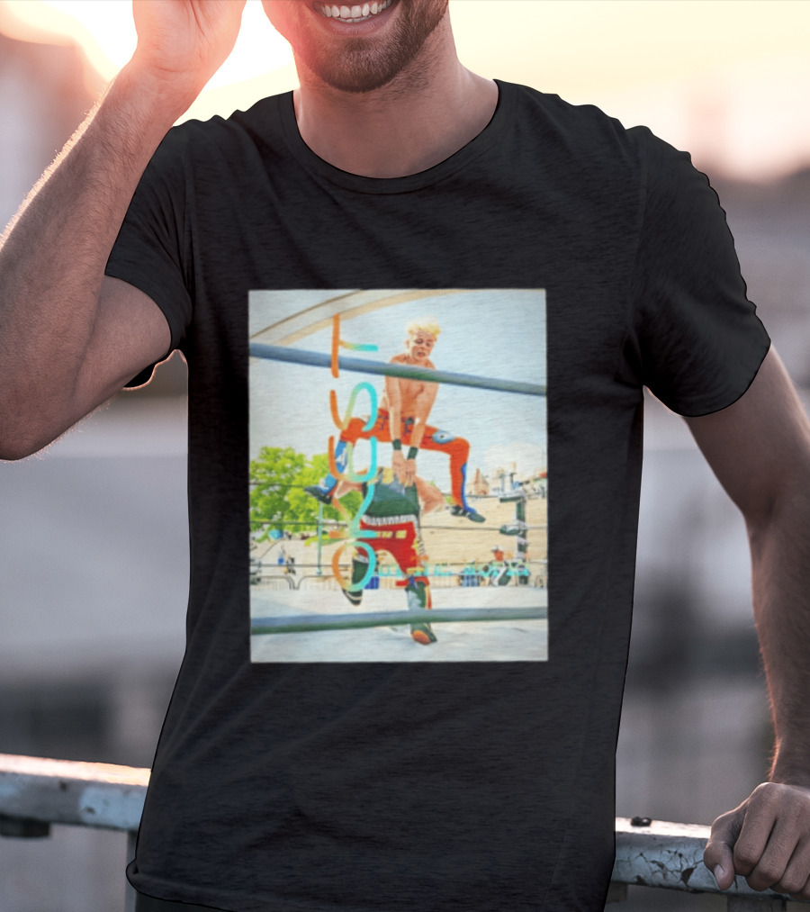 OKest Leapfrog In The World Wrestling Event Colorful Spectacle T-Shirt