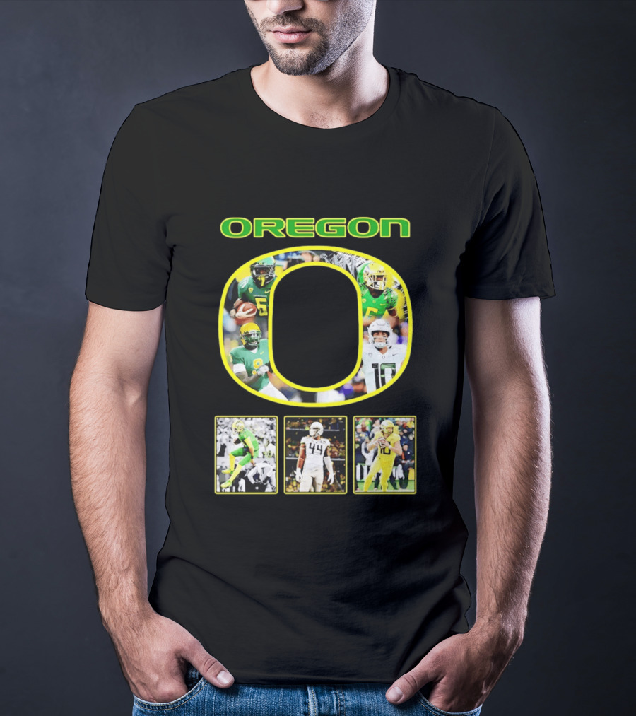 Oregon Ducks Football Players Collage NCAA Team Spirit T-Shirt