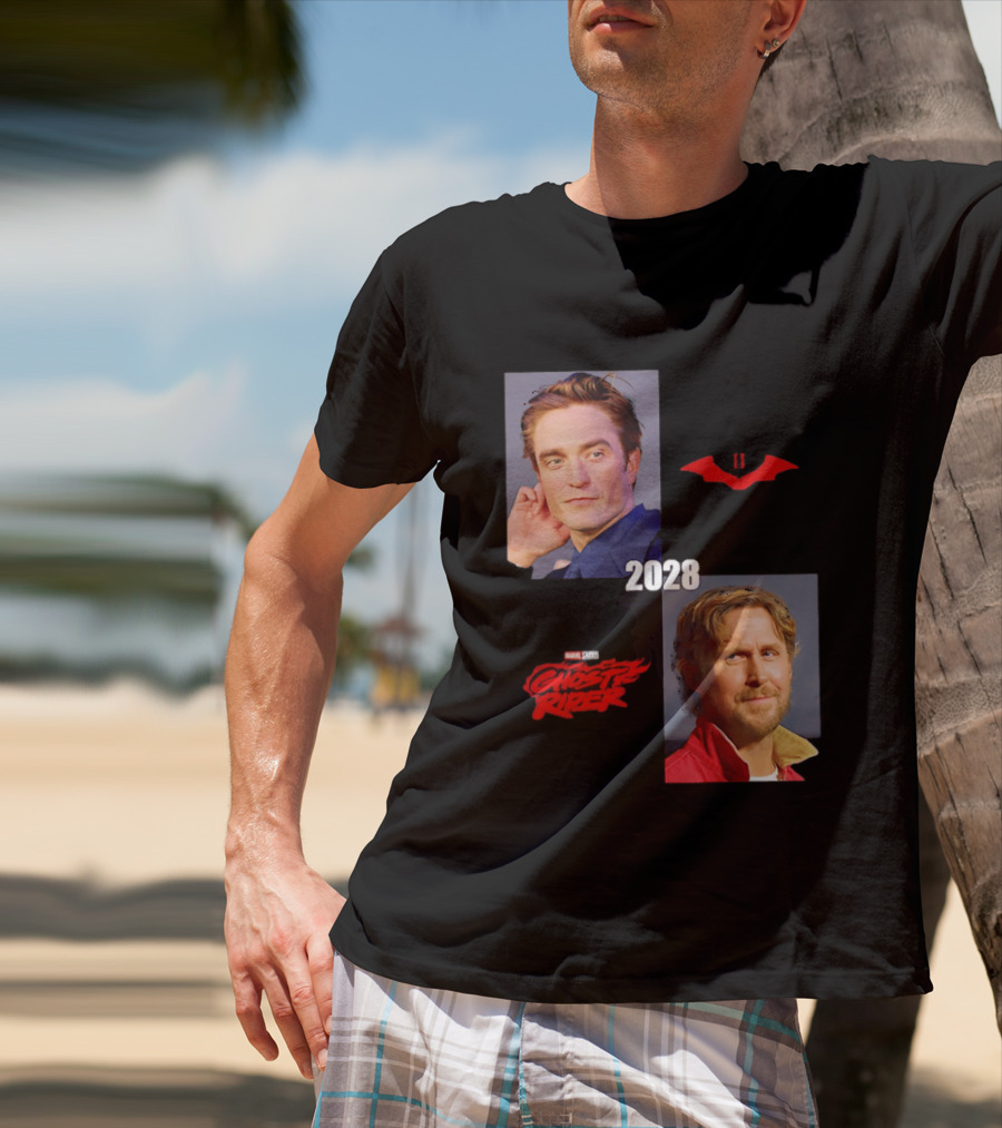 The Batman 2 2028 Marvel Studios Ghost Rider Robert Pattinson Ryan Gosling T-Shirt