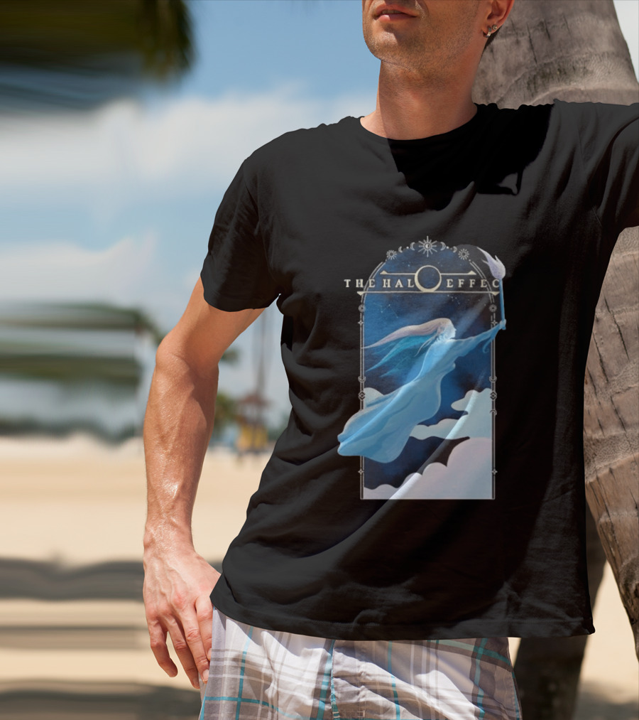 The Halo Effect Blue Lady Ethereal Night Sky Celestial T-Shirt