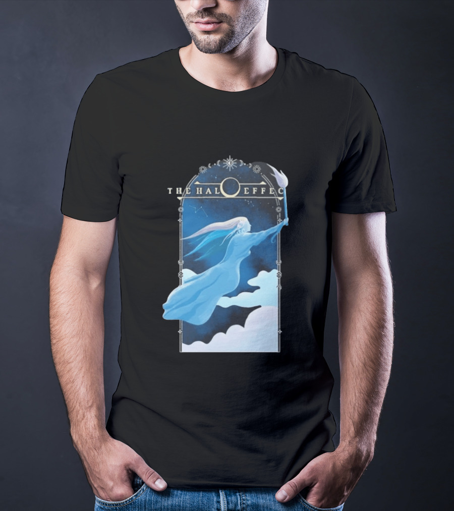 The Halo Effect Blue Lady Ethereal Night Sky Celestial T-Shirt
