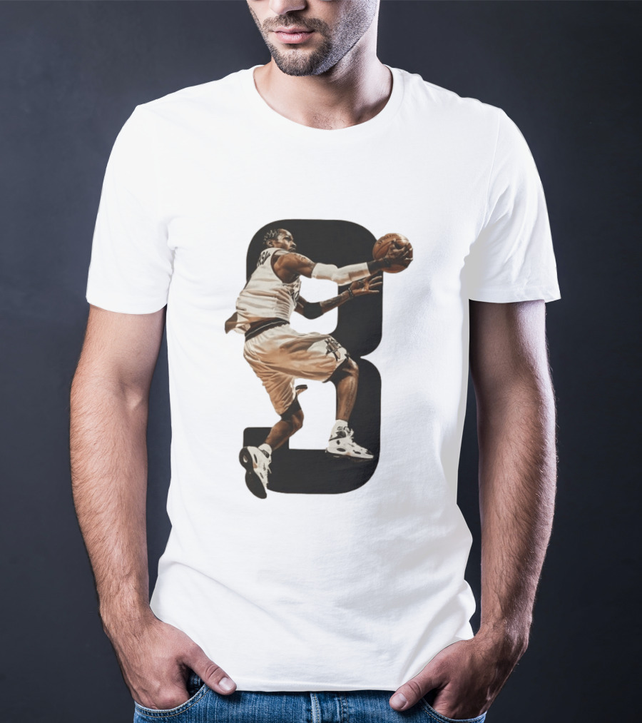 Allen Iverson Number 3 Basketball Legend Iconic Dunk T-Shirt
