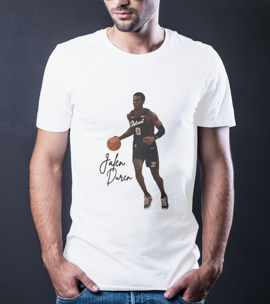 Jalen Duren Detroit Pistons Basketball Player Number 0 T-Shirt