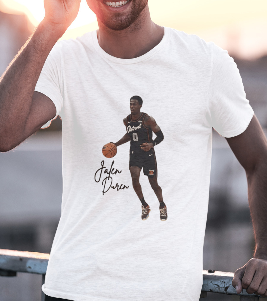 Jalen Duren Detroit Pistons Basketball Player Number 0 T-Shirt