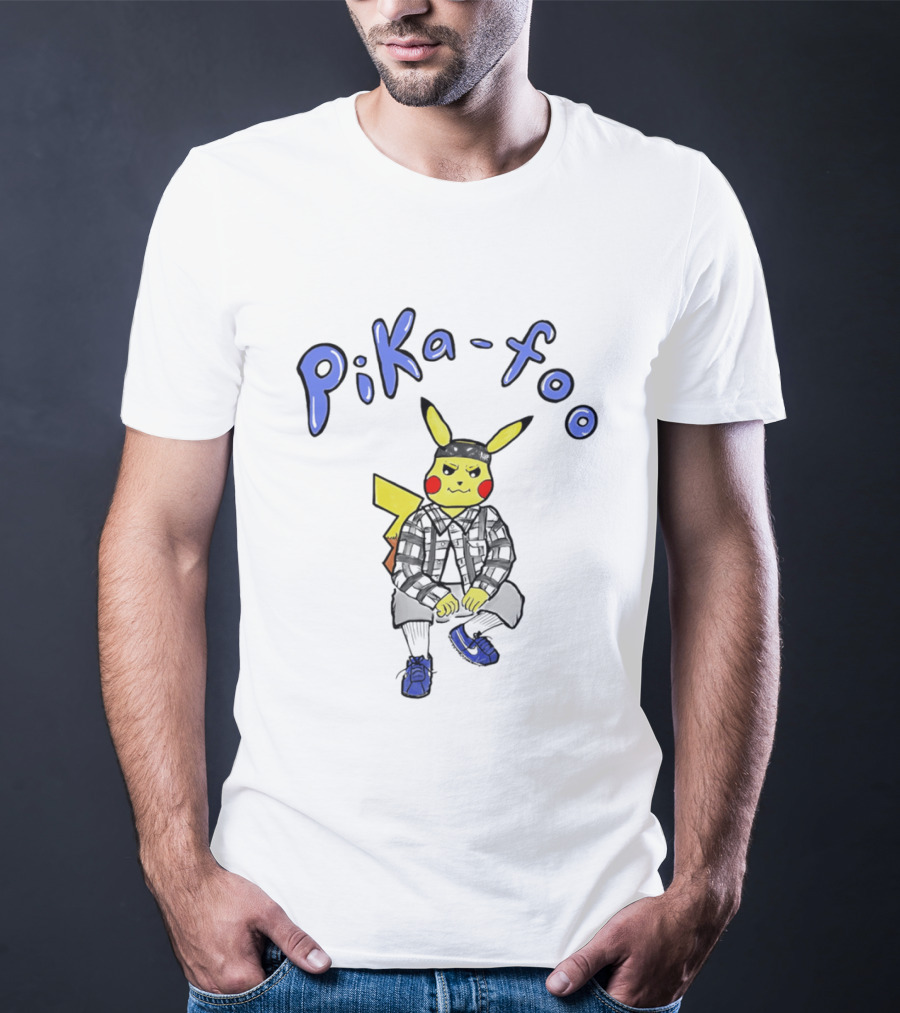 Pika Foo Pikachu Urban Style Character Fashion T-Shirt