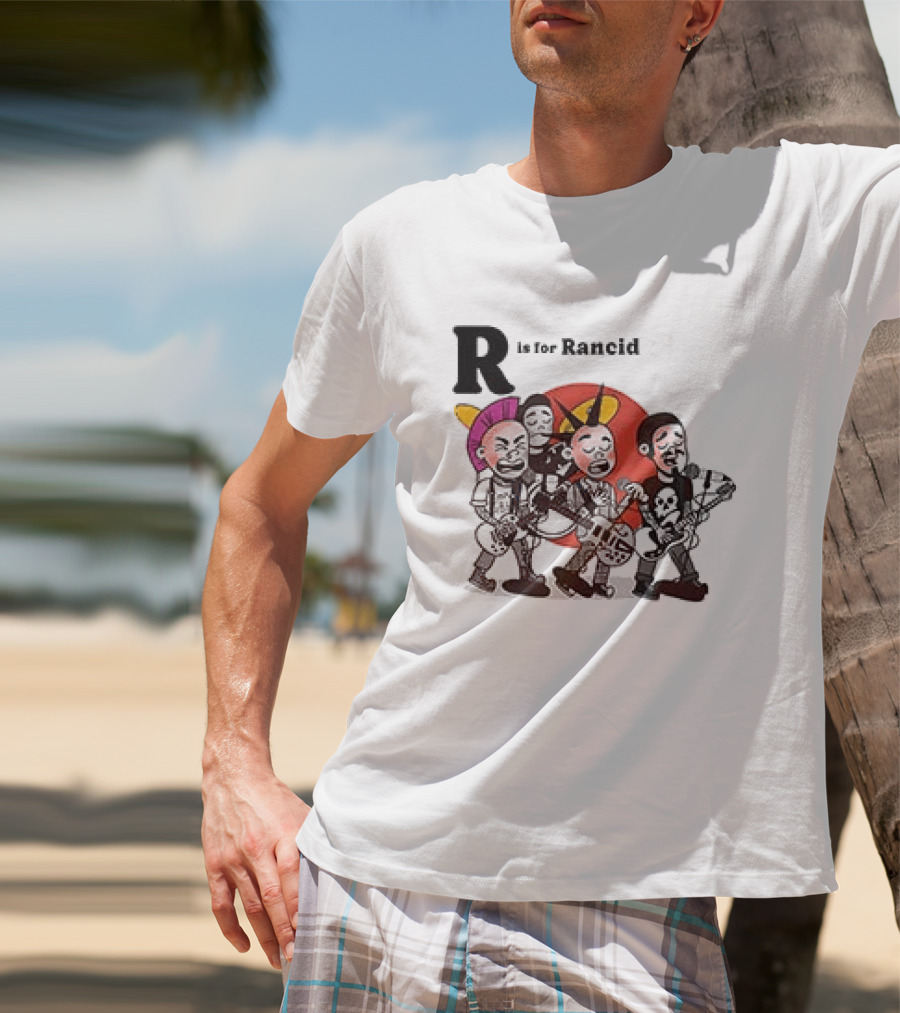 R Is For Rancid Punk Band Cartoon Characters T-Shirt