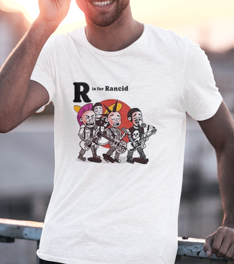 R Is For Rancid Punk Band Cartoon Characters T-Shirt