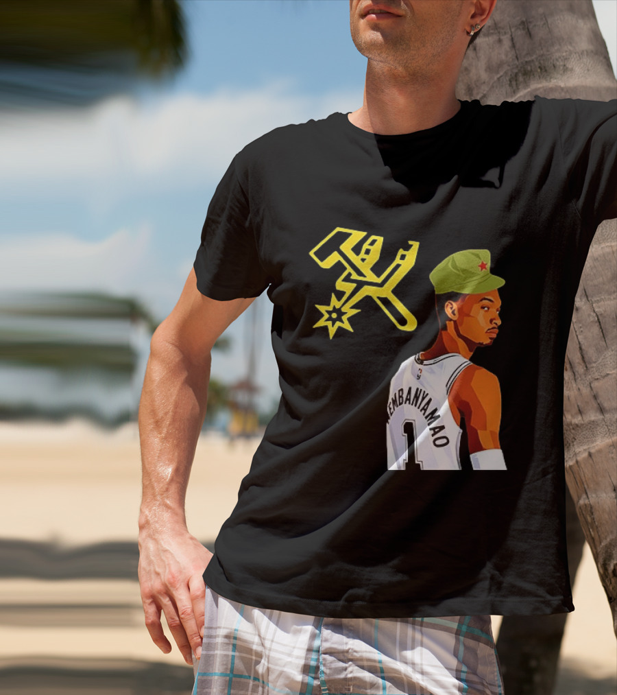 Victor Wembanyama Wemby Mao Communist Red Star Basketball Player Jersey T-Shirt