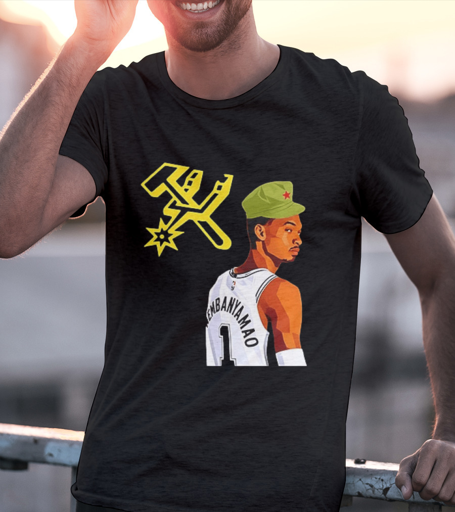 Victor Wembanyama Wemby Mao Communist Red Star Basketball Player Jersey T-Shirt