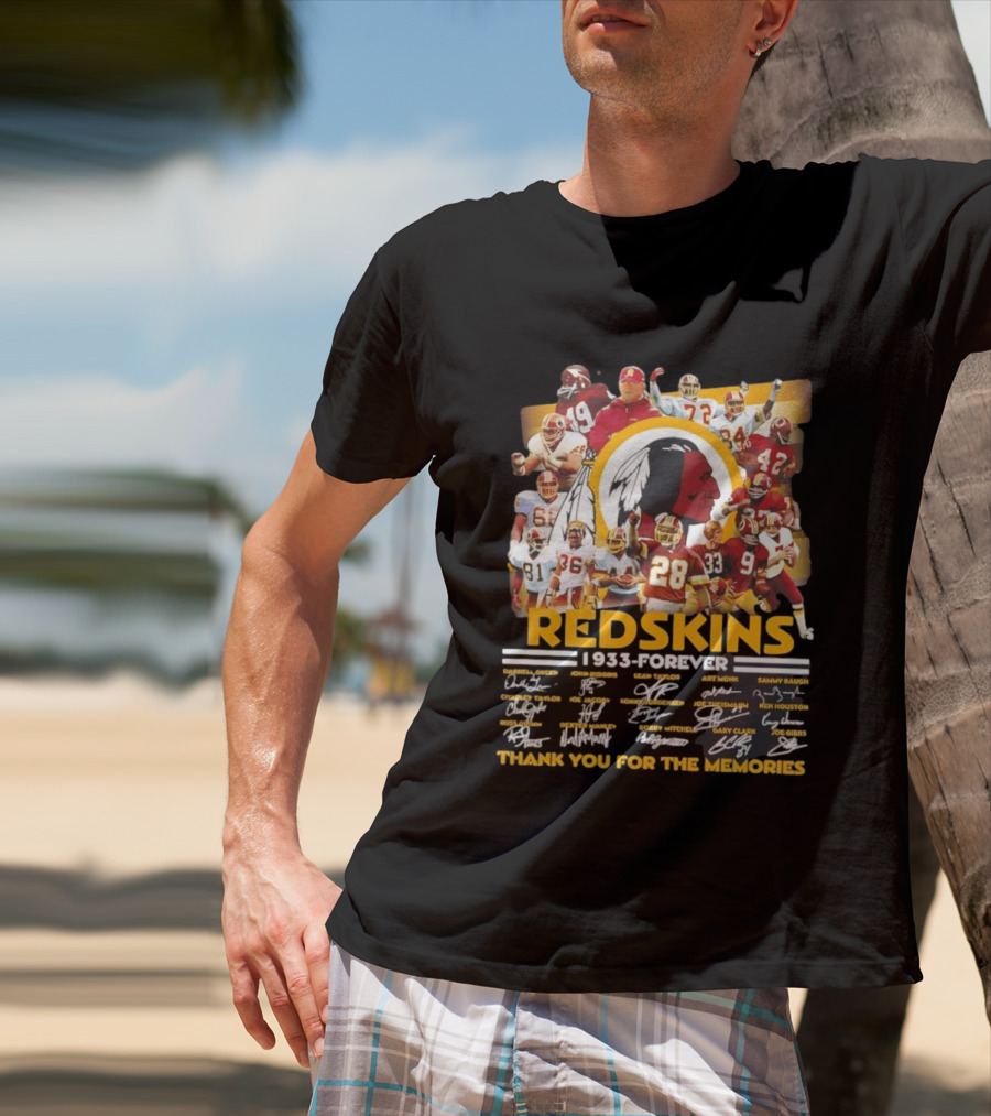 Redskins 1933 Forever Collage Thank You For The Memories T-Shirt