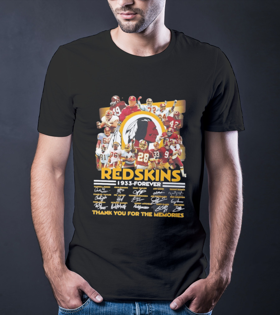 Redskins 1933 Forever Collage Thank You For The Memories T-Shirt