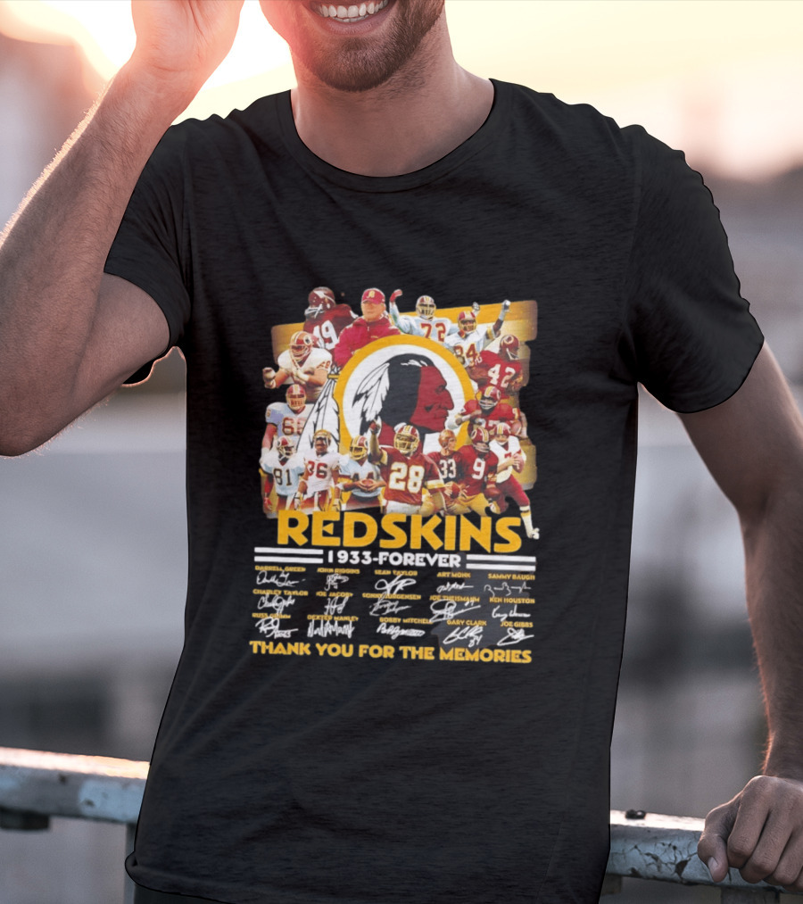 Redskins 1933 Forever Collage Thank You For The Memories T-Shirt