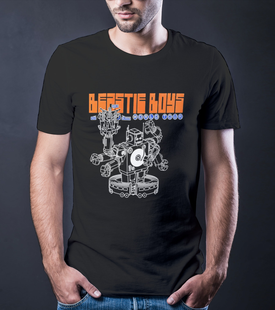 Beastie Boys World Tour MCA Adrock Mike D Robot Performing Music T-Shirt