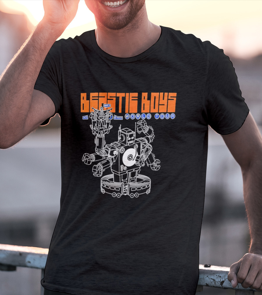 Beastie Boys World Tour MCA Adrock Mike D Robot Performing Music T-Shirt