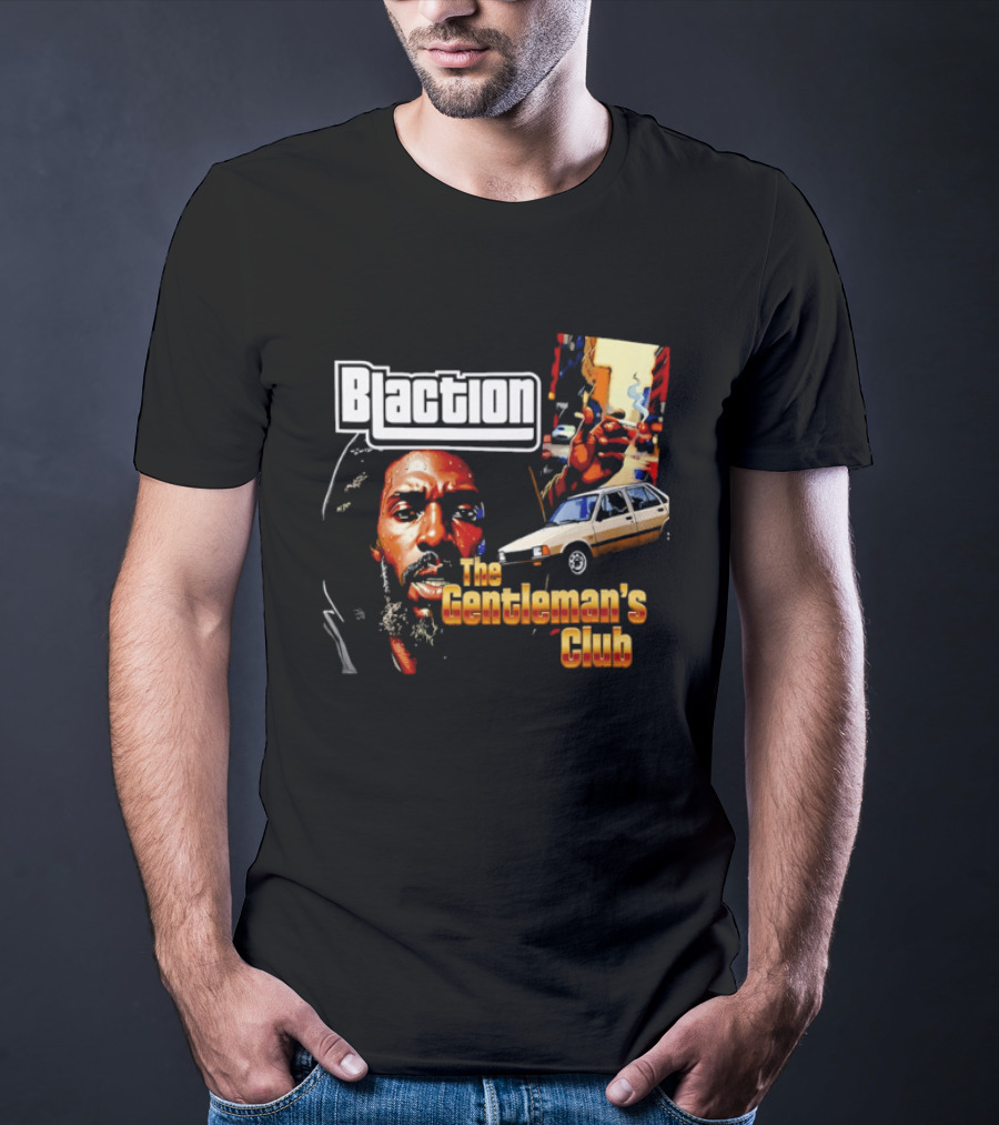 Blaction The Gentleman's Club Smoking Man Beige Sedan T-Shirt