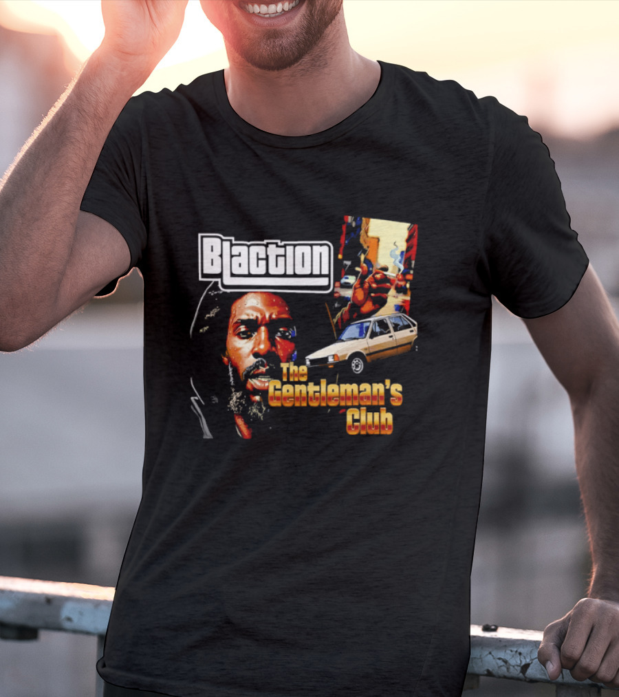 Blaction The Gentleman's Club Smoking Man Beige Sedan T-Shirt