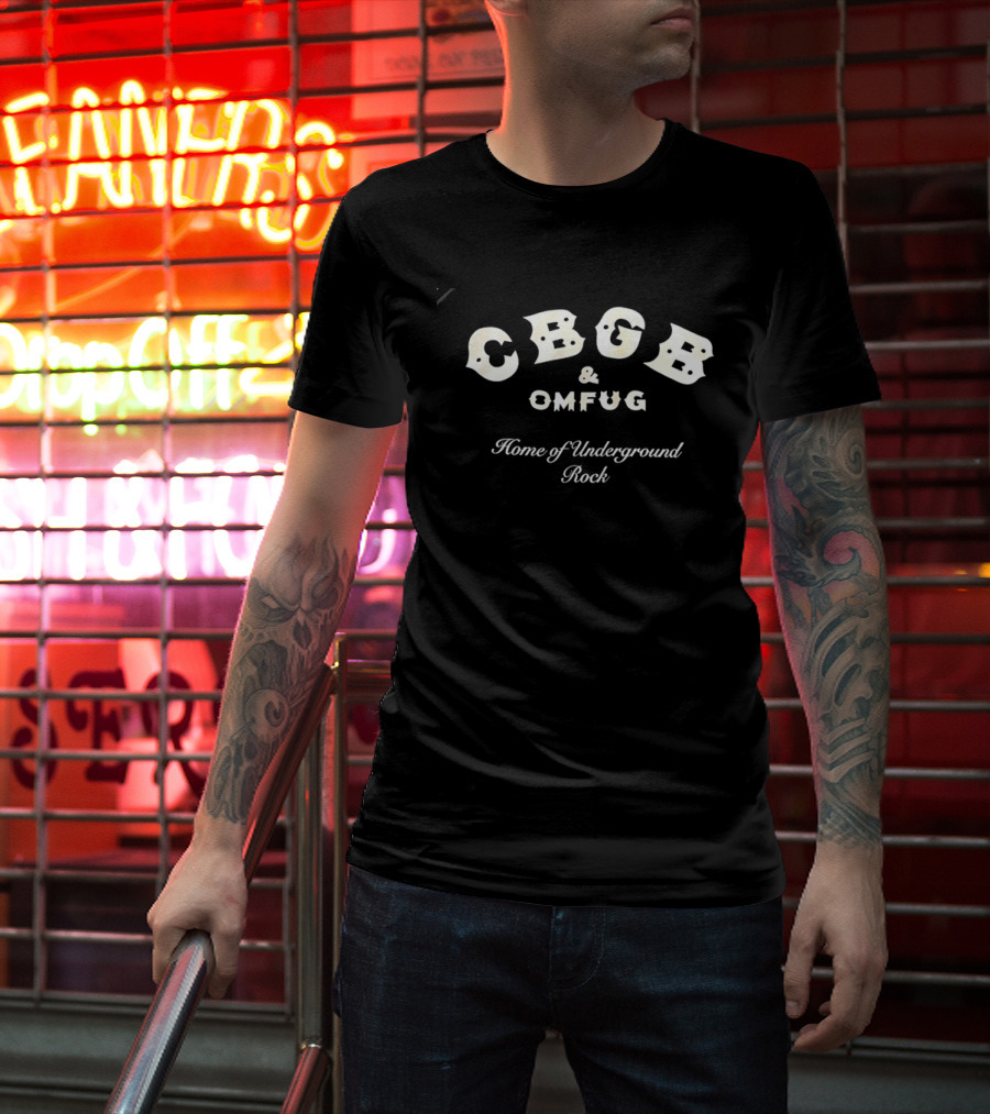 CBGB & OMFUG Home Of Underground Rock Iconic Music Venue Nostalgia T-Shirt