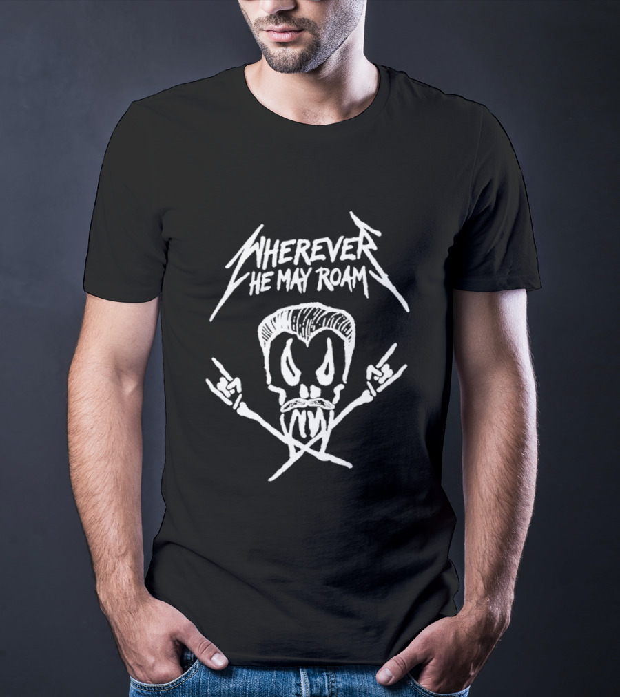 CM Punk Wherever He May Roam Skull And Crossbones T-Shirt