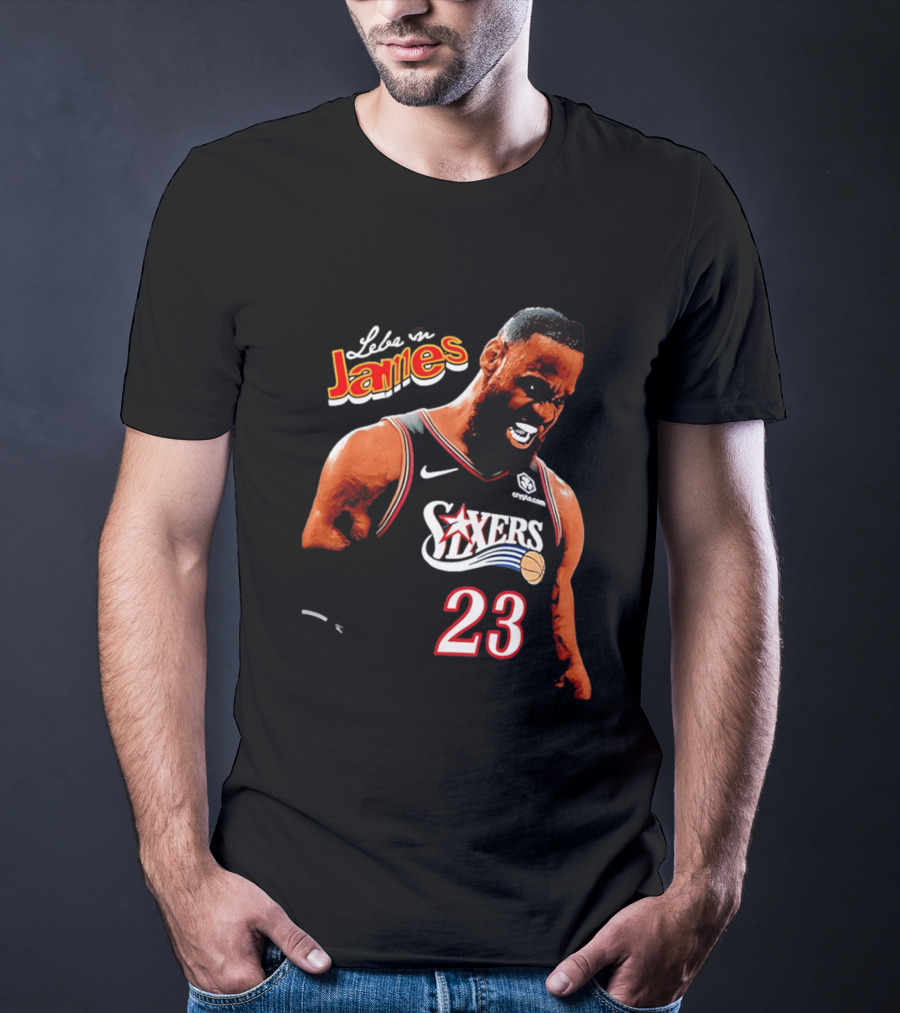 Lebron James Philadelphia 76ers Nike 23 Bootleg Mashup T-Shirt