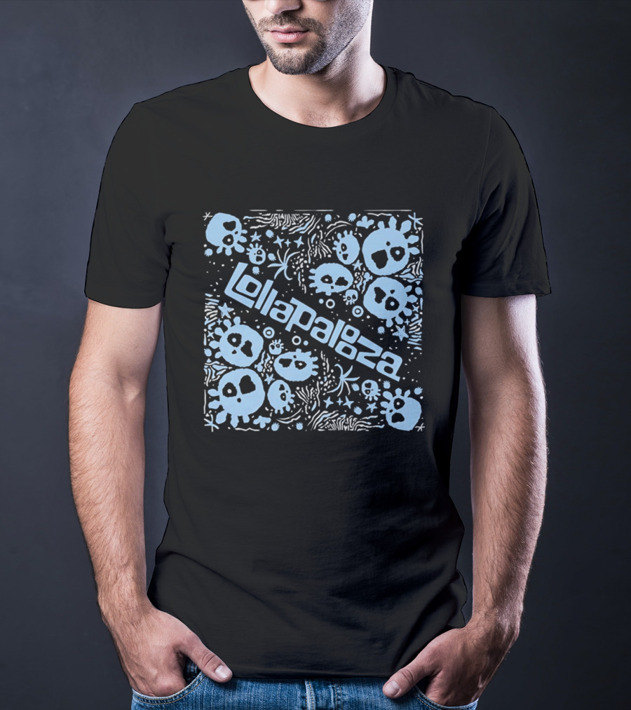 Lollapalooza Blue Skulls Festival T-Shirt