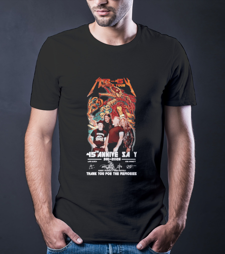 M72 45 World Tour 45th Anniversary 1981 2026 Thank You For The Memories T-Shirt