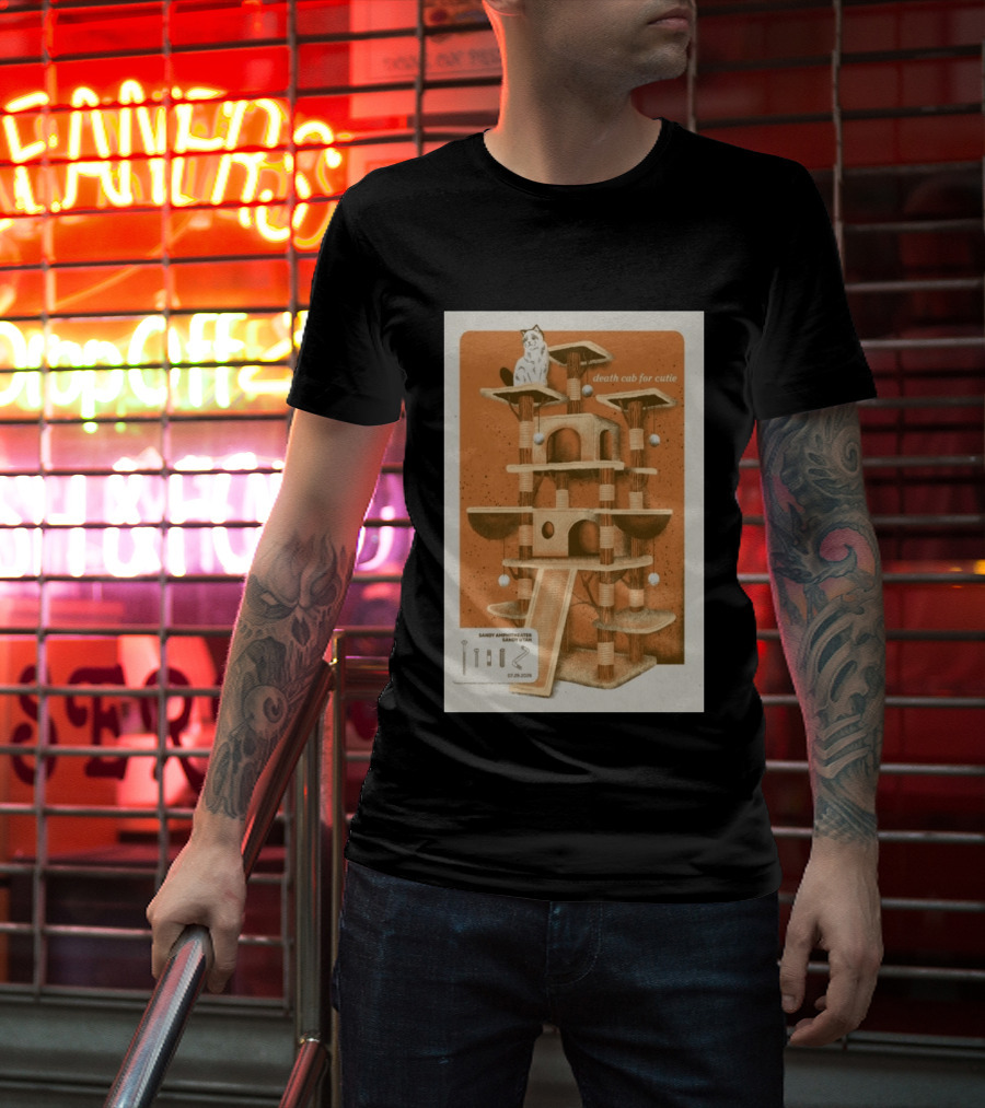 Death Cab For Cutie Sandy Amphitheater Sandy Utah July 29 2026 Cat Tree T-Shirt