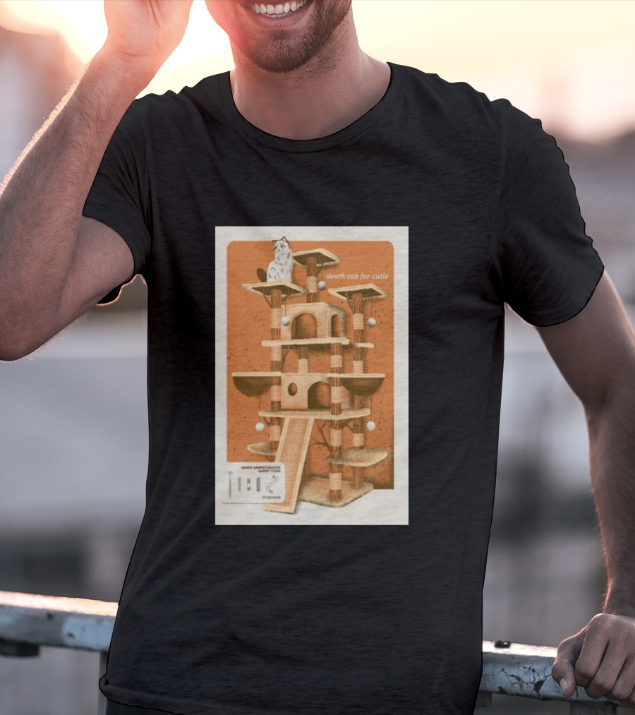Death Cab For Cutie Sandy Amphitheater Sandy Utah July 29 2026 Cat Tree T-Shirt