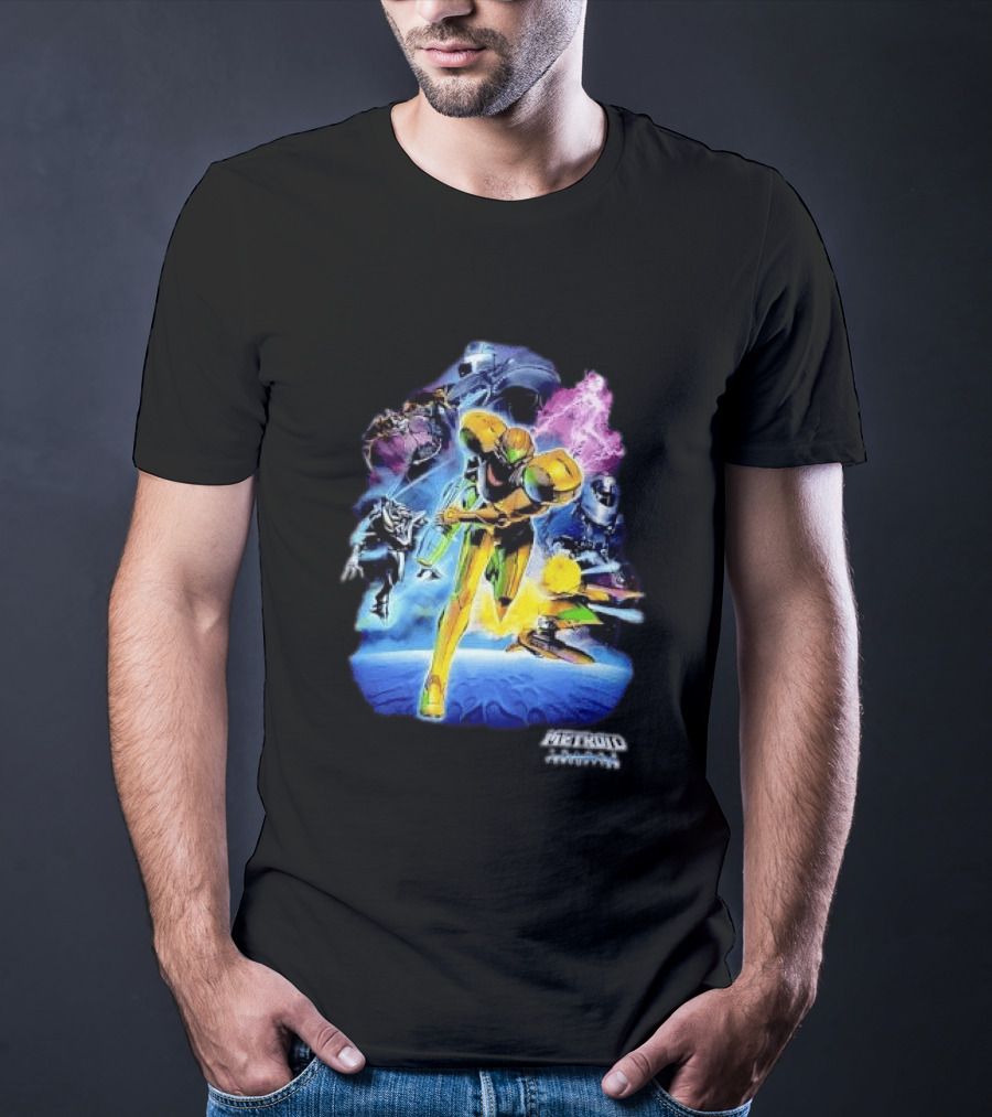 Metroid Prime 3 Corruption Samus Aran Action Scene T-Shirt