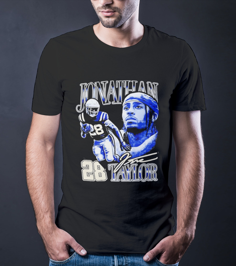 Jonathan Taylor 28 Indianapolis Colts Football NFL Bootleg T-Shirt