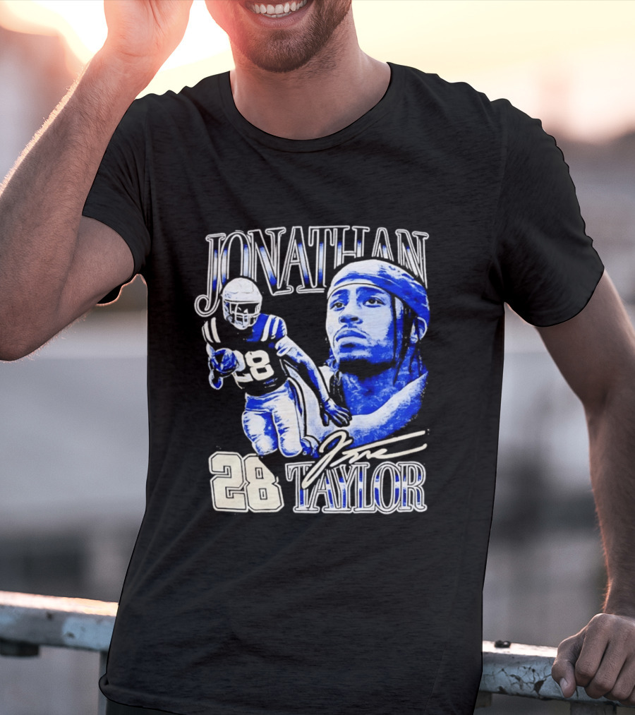 Jonathan Taylor 28 Indianapolis Colts Football NFL Bootleg T-Shirt