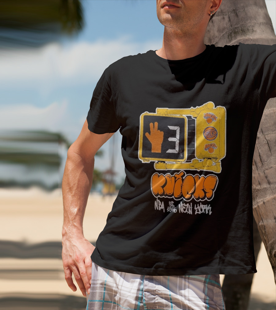 Knicks NBA Street Style Hand Sign Look B4 Crossing T-Shirt