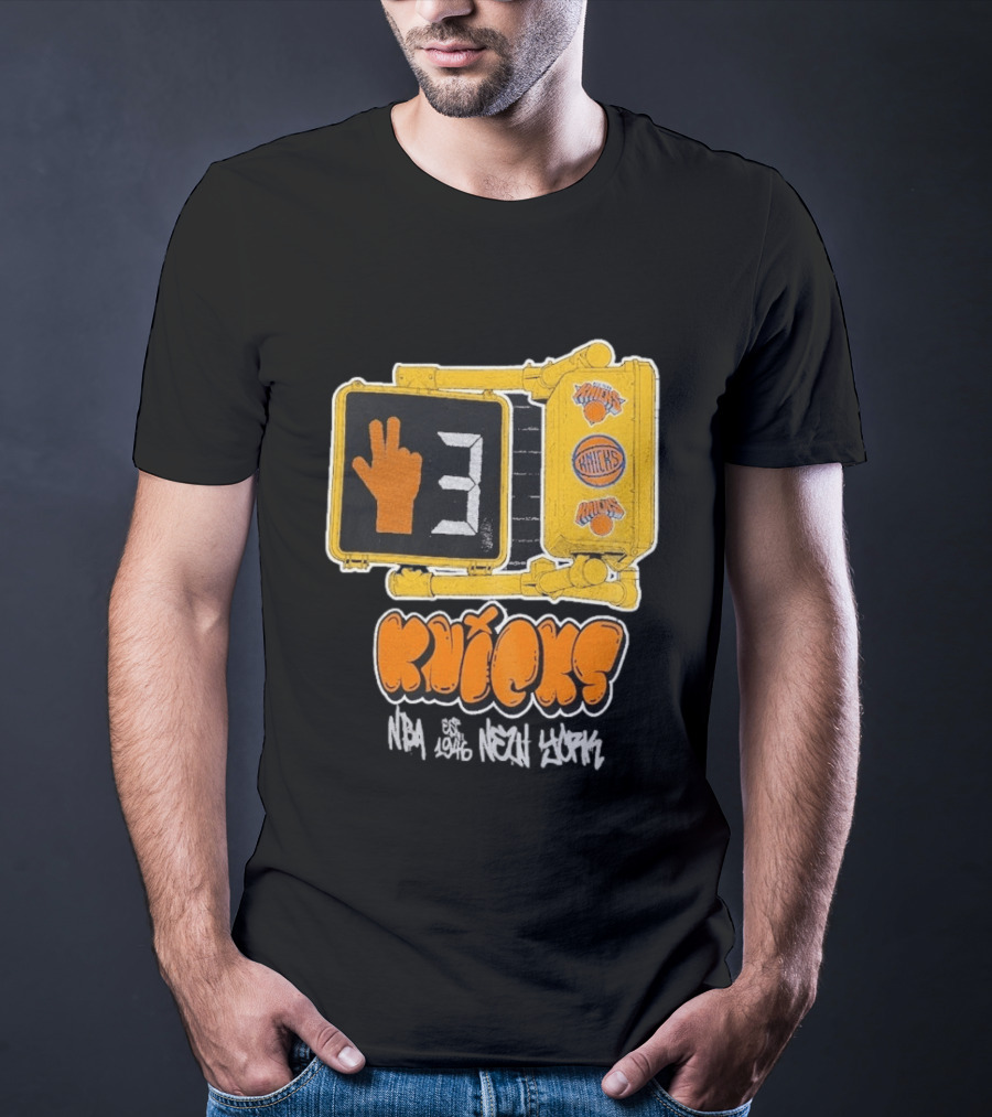 Knicks NBA Street Style Hand Sign Look B4 Crossing T-Shirt