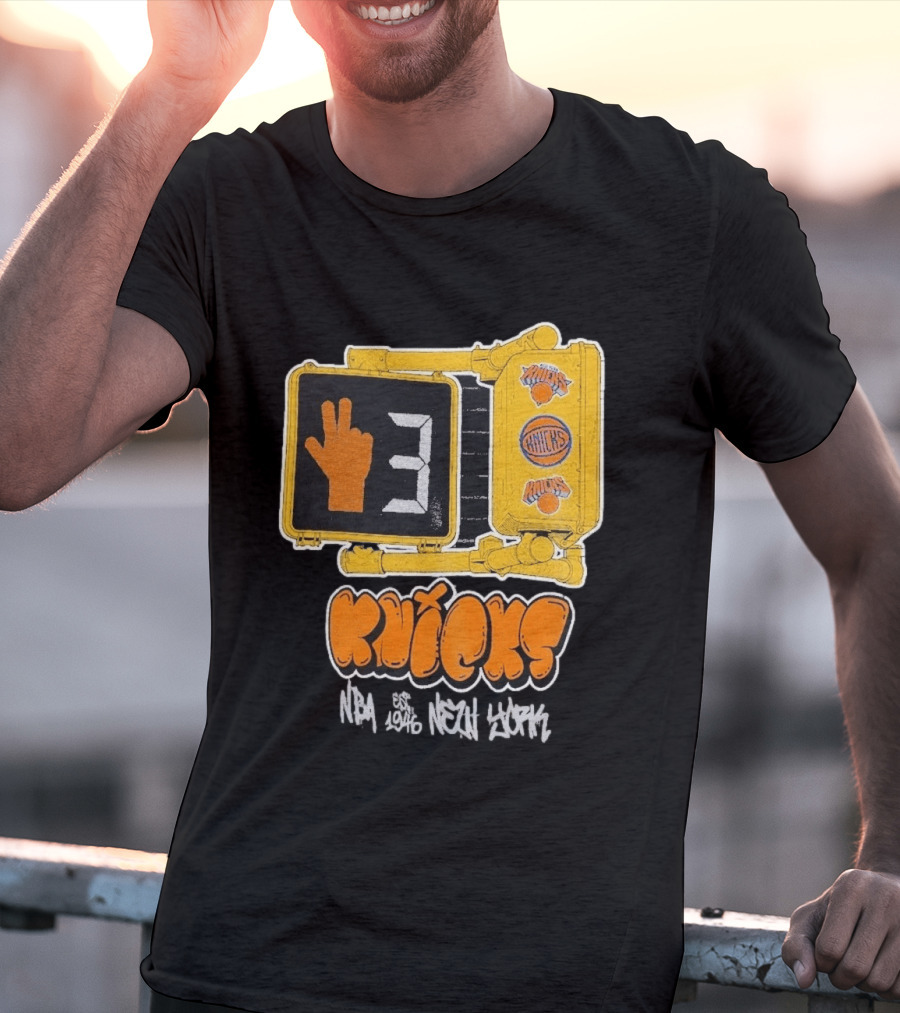 Knicks NBA Street Style Hand Sign Look B4 Crossing T-Shirt