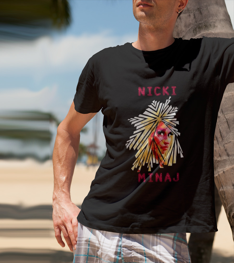Nicki Minaj Stylized Face Art Fan T-Shirt