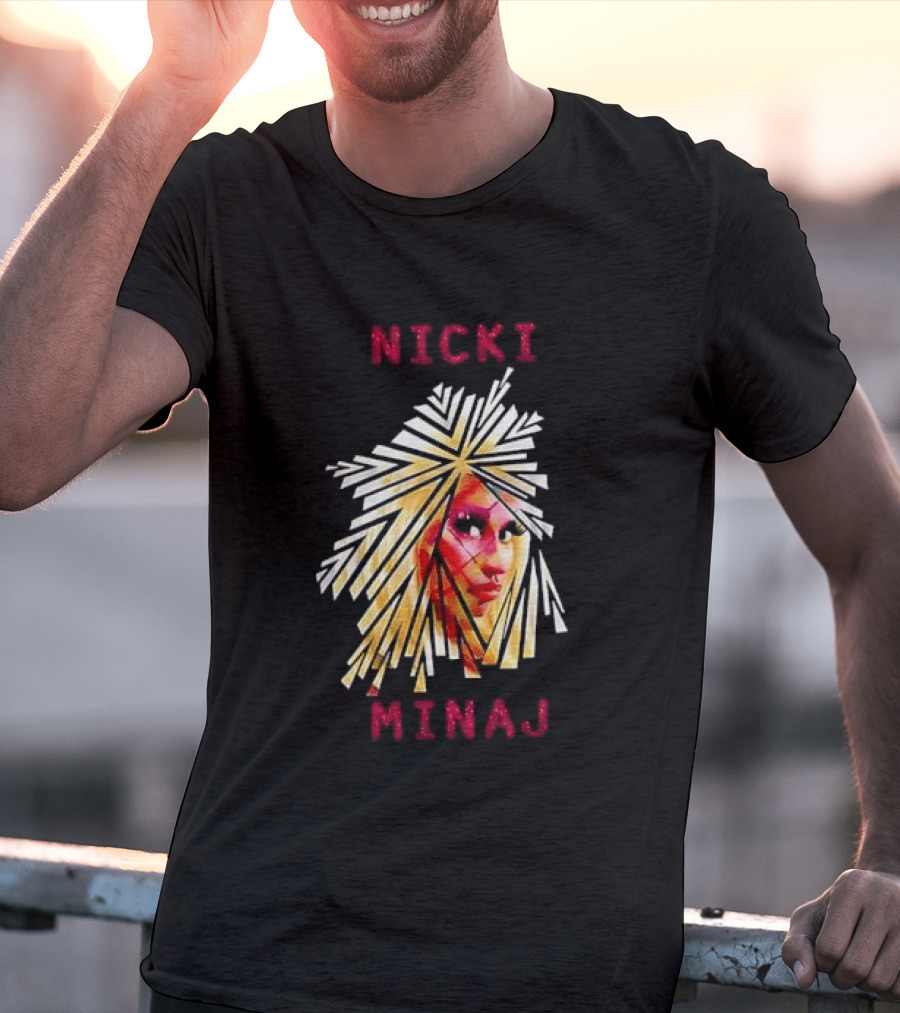 Nicki Minaj Stylized Face Art Fan T-Shirt