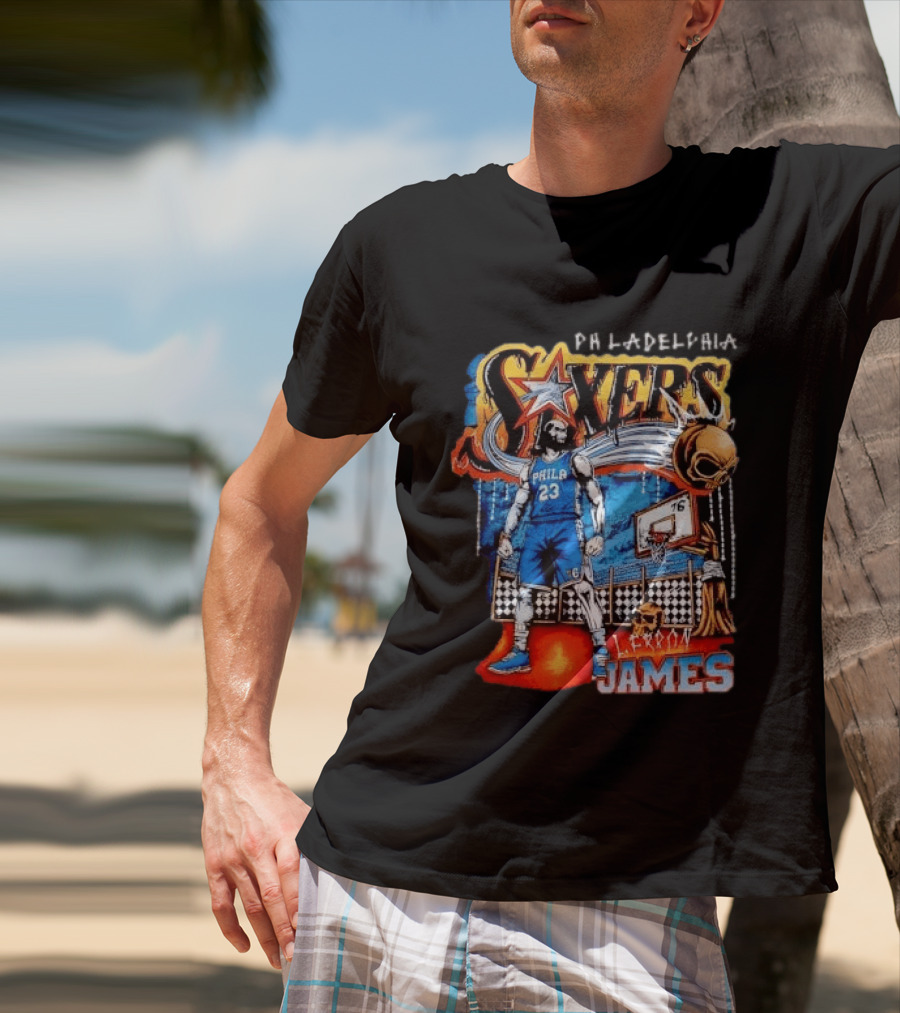 Philadelphia Sixers Basketball L. Ferron James 23 T-Shirt