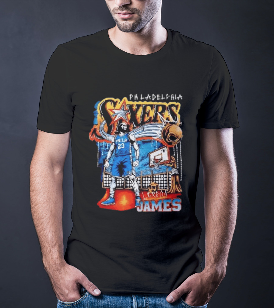 Philadelphia Sixers Basketball L. Ferron James 23 T-Shirt