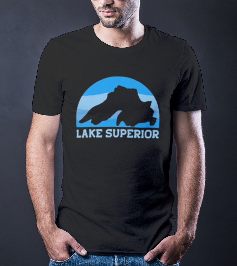 Lake Superior Blue Silhouette Arch T-Shirt