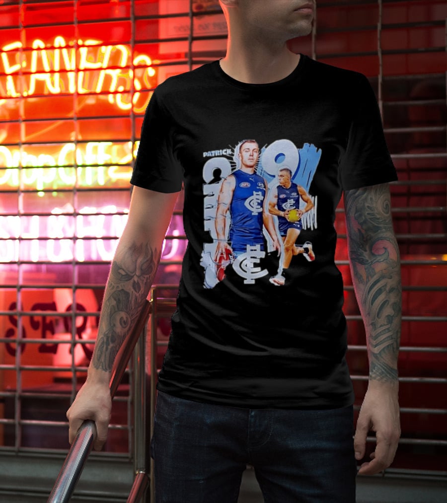 Patrick Cripps Carlton Blues AFL Star Number 9 T-Shirt