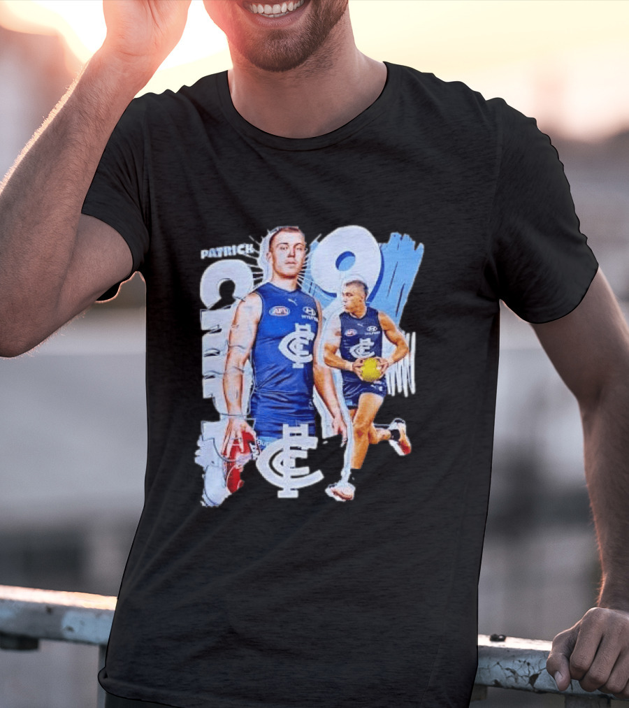 Patrick Cripps Carlton Blues AFL Star Number 9 T-Shirt