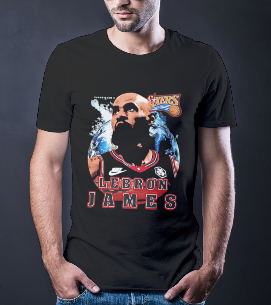 Philadelphia 76ers Nike LeBron James Mashup T-Shirt