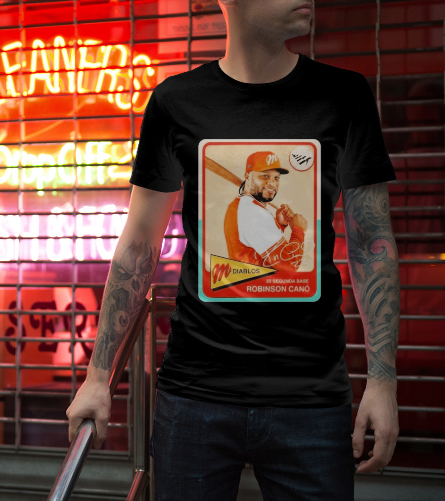 Robinson Canó Diablos 22 Segunda Base Baseball Card T-Shirt