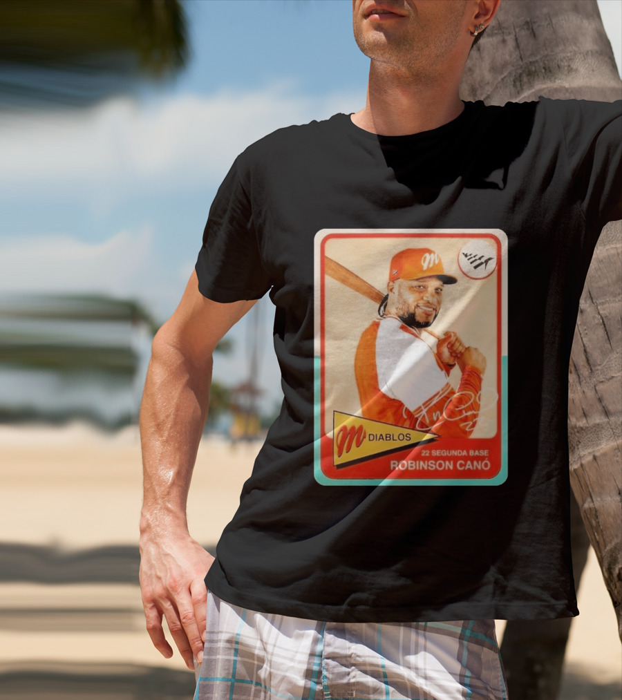 Robinson Canó Diablos 22 Segunda Base Baseball Card T-Shirt