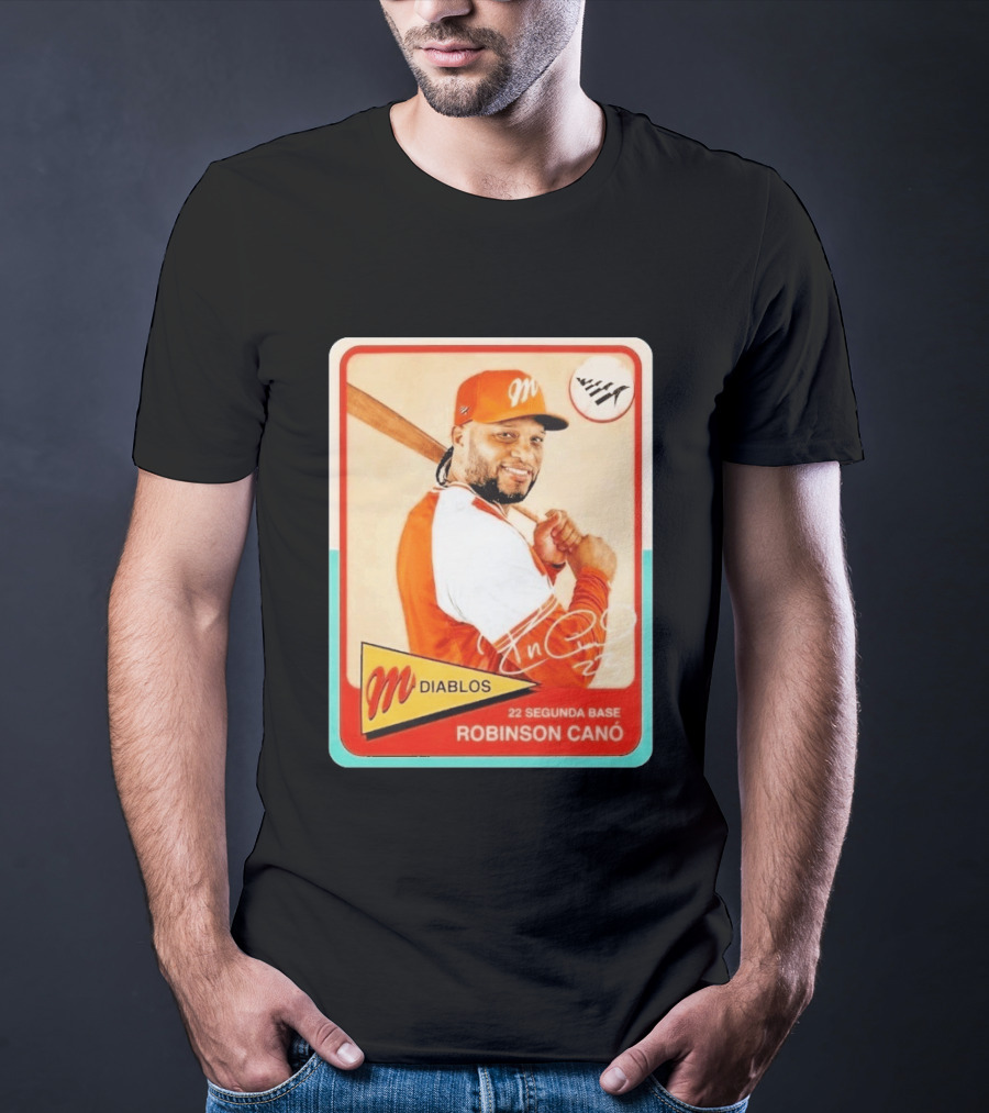 Robinson Canó Diablos 22 Segunda Base Baseball Card T-Shirt