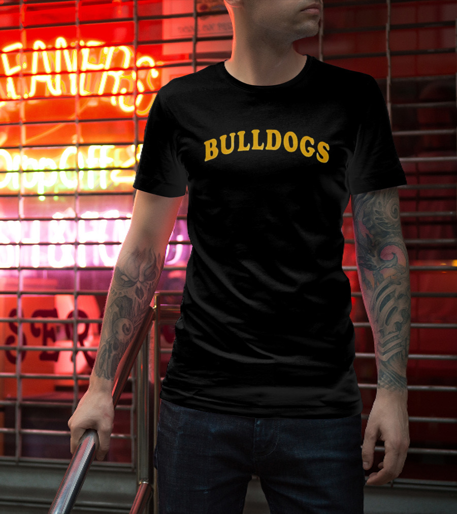 Support The Bulldogs Bold Yellow Arch T-Shirt