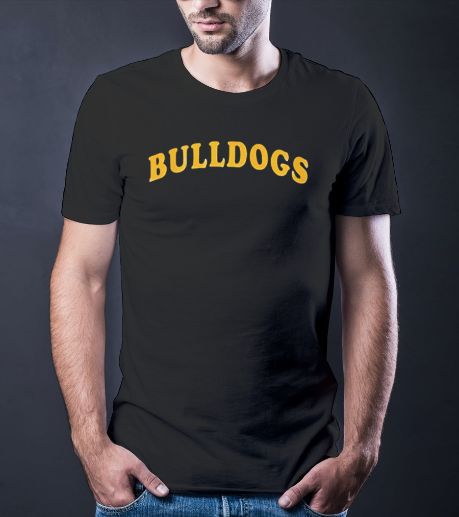 Support The Bulldogs Bold Yellow Arch T-Shirt