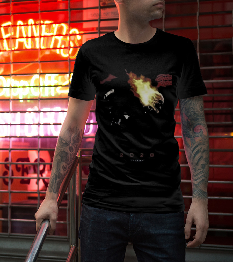 2028 Cinema The Batman Part II X Ghost Rider Fire T-Shirt