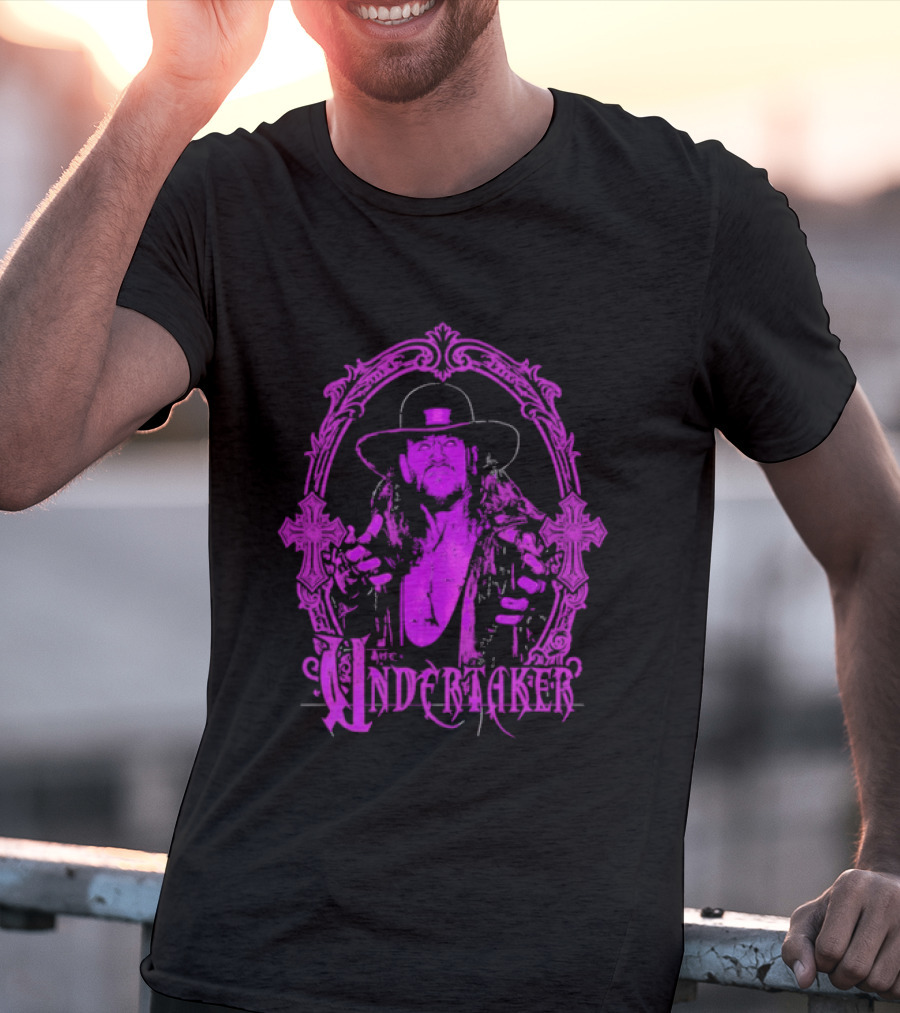 The Deadman Rising Undertaker WWE Mirror Frame T-Shirt